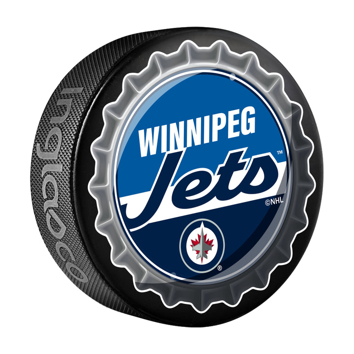 Winnipeg Jets Hockey Puck Bottle Opener
