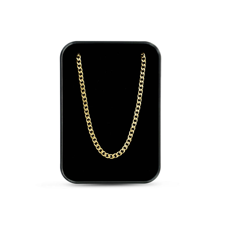 Micro Gold Cuban Link Chain | 3.5mm | Stainless Steel