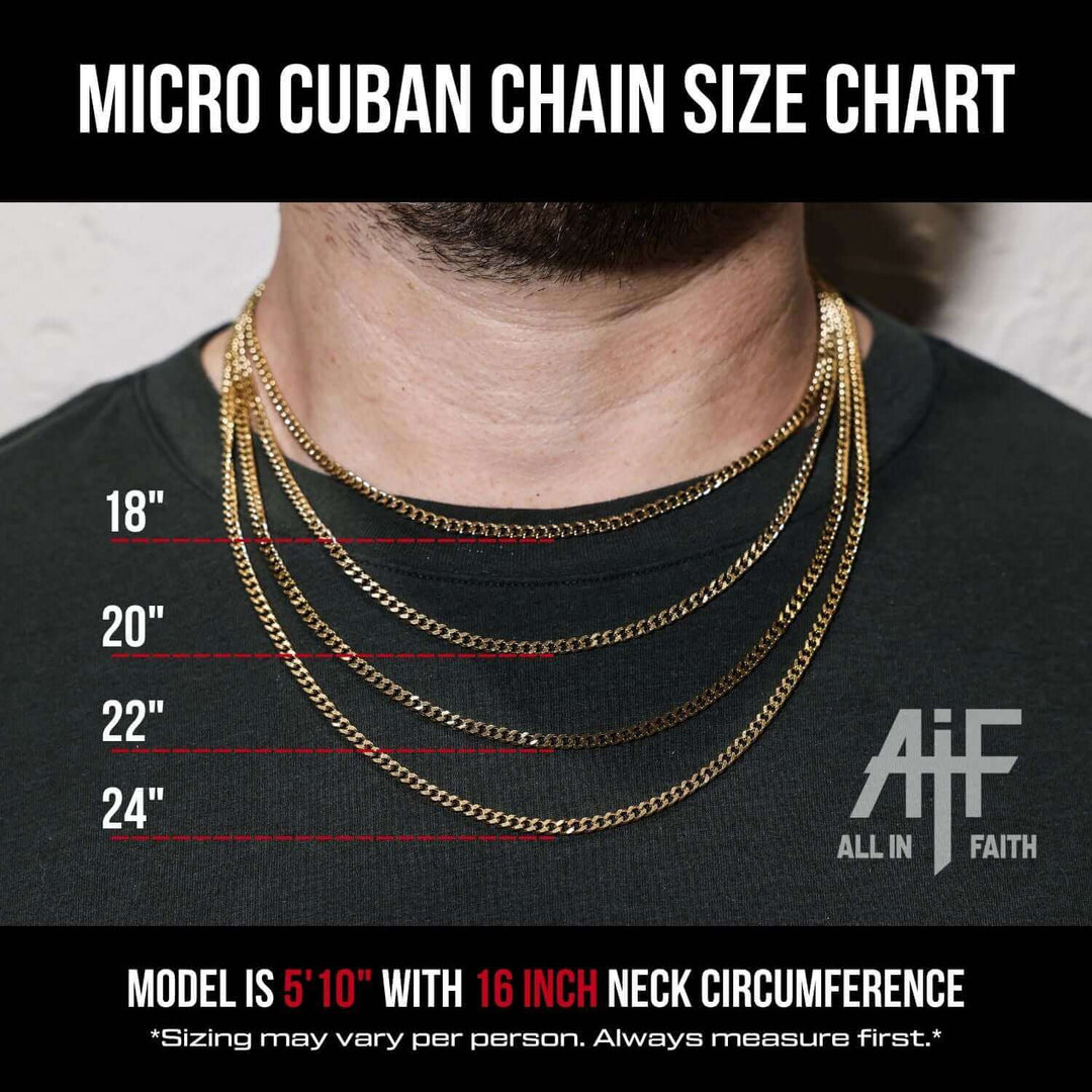 Micro Gold Cuban Link Chain | 3.5mm | Stainless Steel