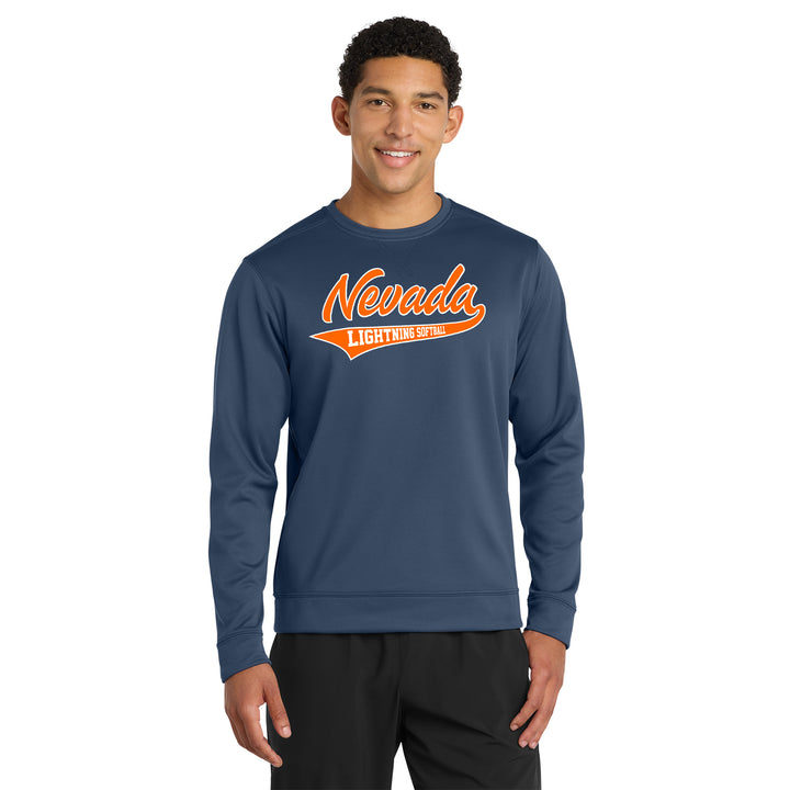 Performance Style Crewneck in Adult - NV Lightning Main Logo- Choose Your Logo Color