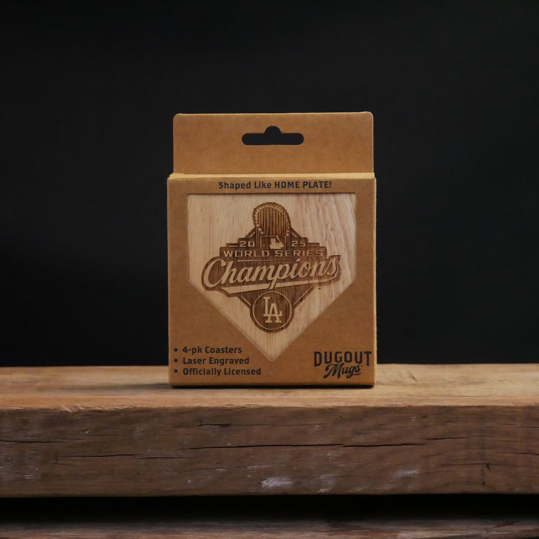 2025 Los Angeles Dodgers World Series Champions Wooden Coasters