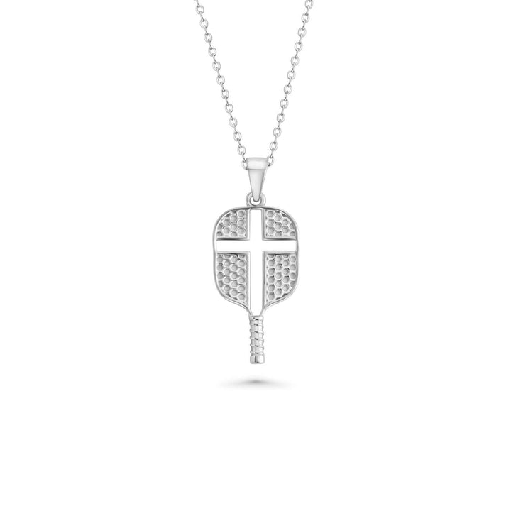 Cross Cutout Pickleball Necklace