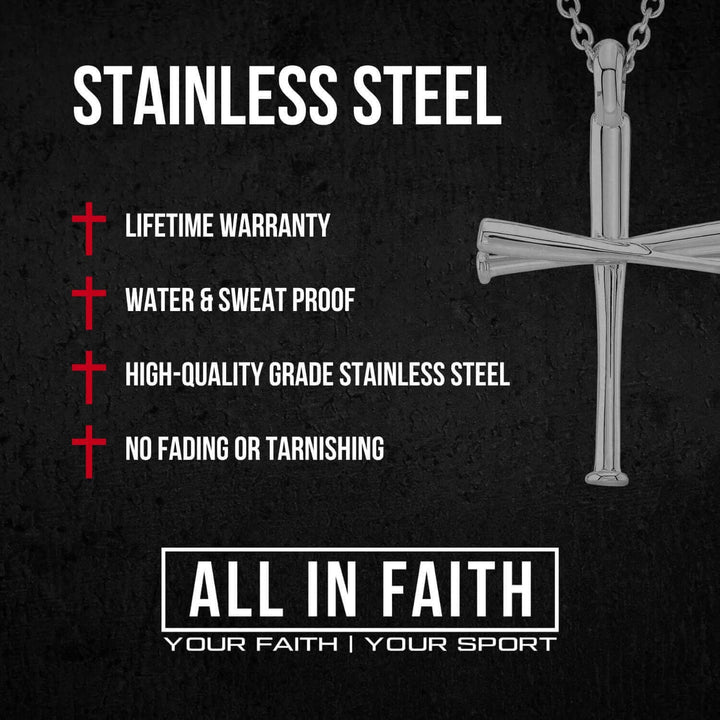 Love All Tennis Cross Necklace | Stainless