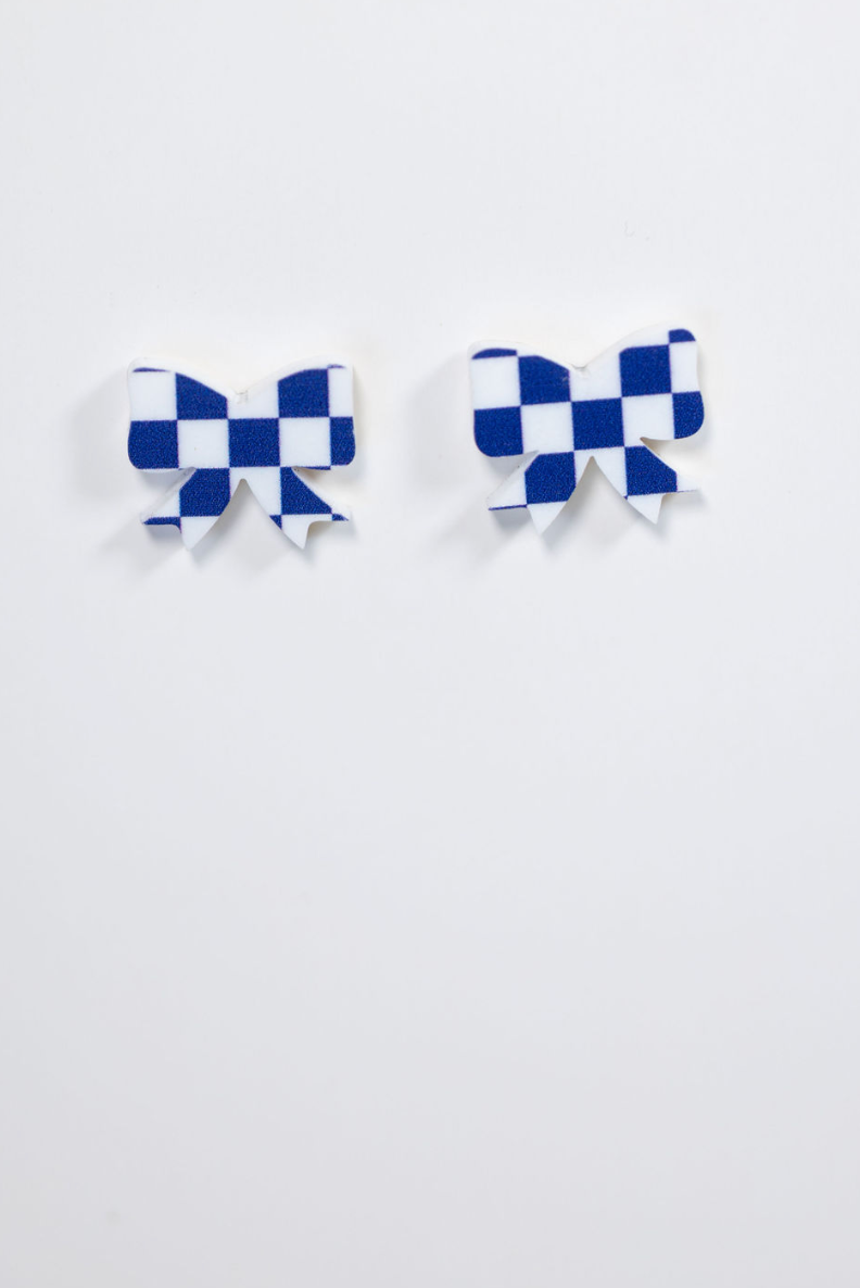 checkered Bow Studs
