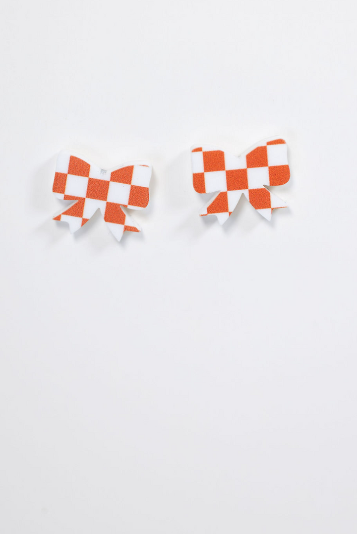 checkered Bow Studs