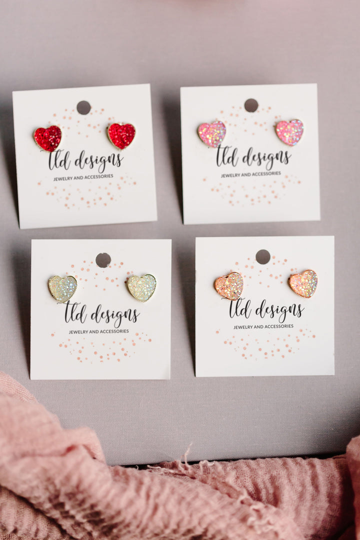Valentine Heart Studs