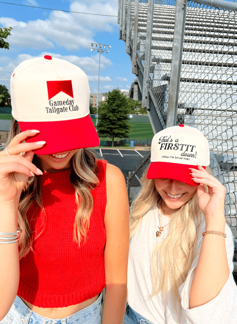 Gameday Tailgate Club - Red Vintage Trucker Hat