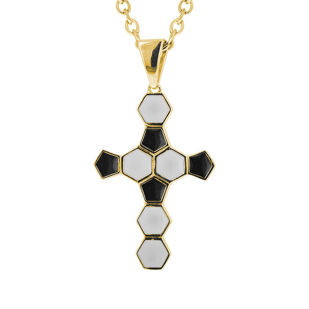 Soccer Ball Cross Necklace
