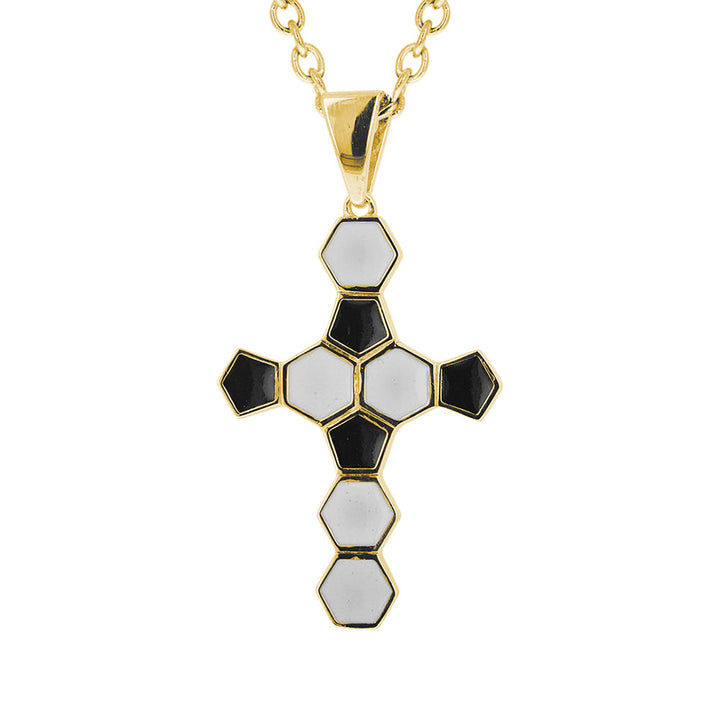 Soccer Ball Cross Necklace