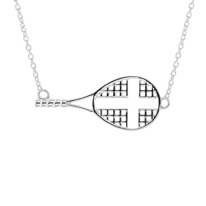 Love All Sideways Tennis Cross Necklace