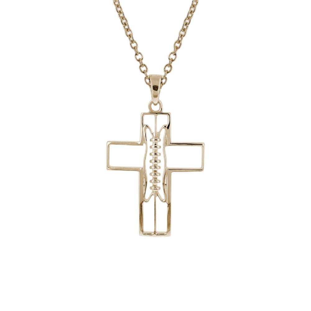 Gridiron Football Cross Necklace (Youth)