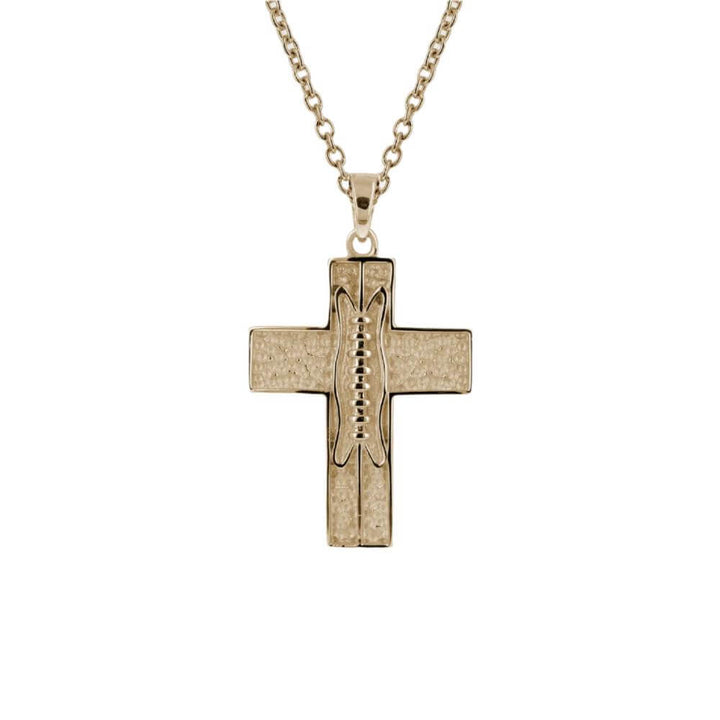 Pigskin Football Cross Necklace (Youth)