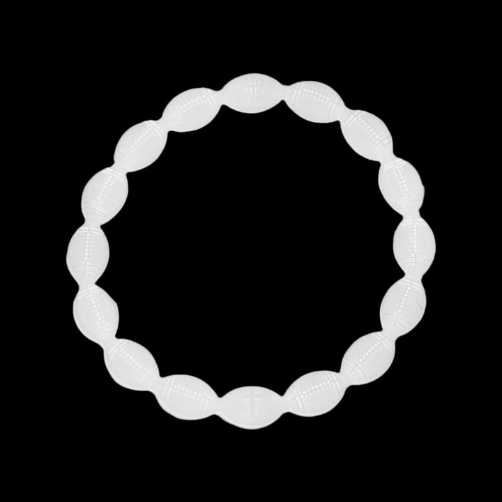 Power Band Football Bracelet | White