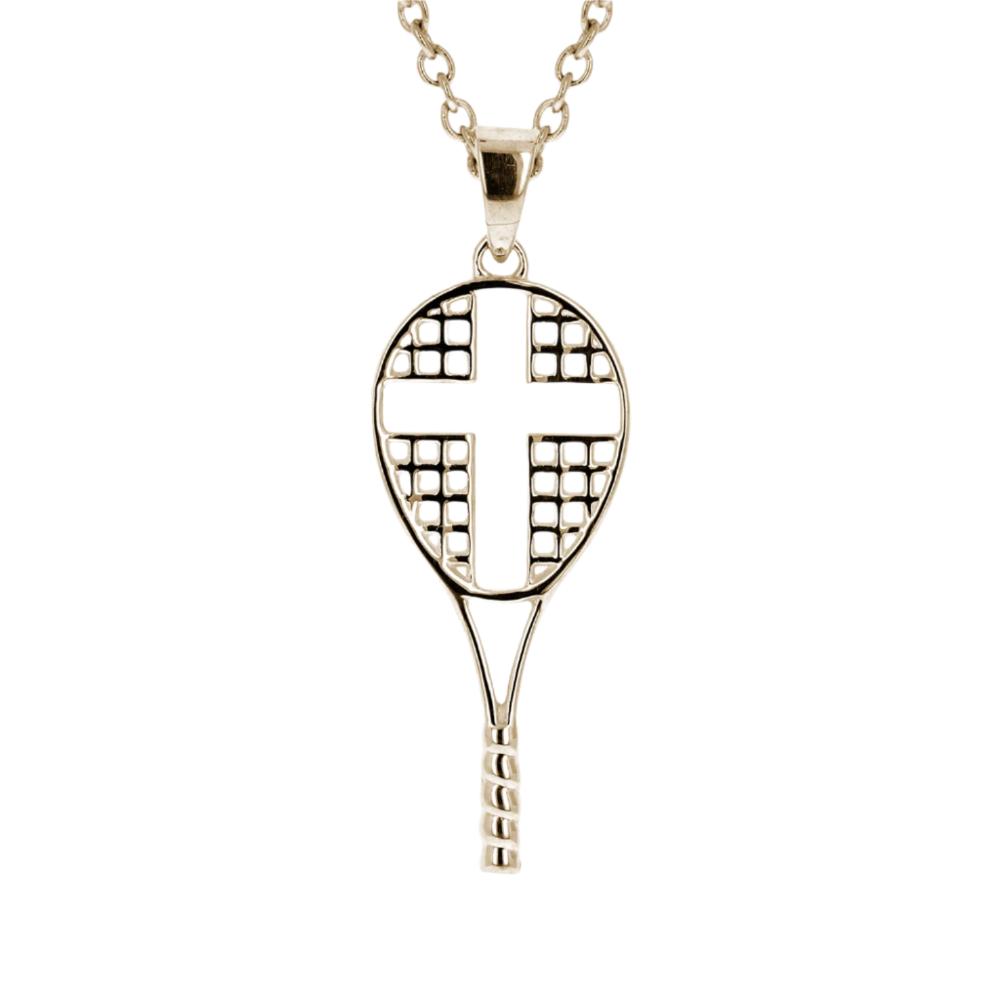 Love All Tennis Cross Necklace | Stainless