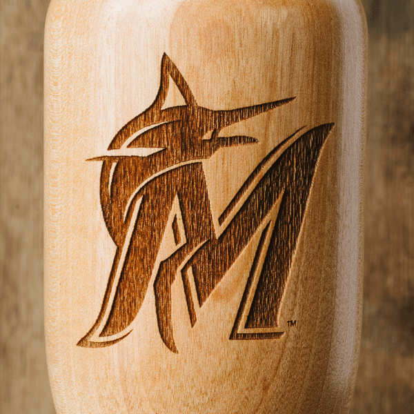 Miami Marlins "M" Wined Up® | Baseball Bat Wine Mug
