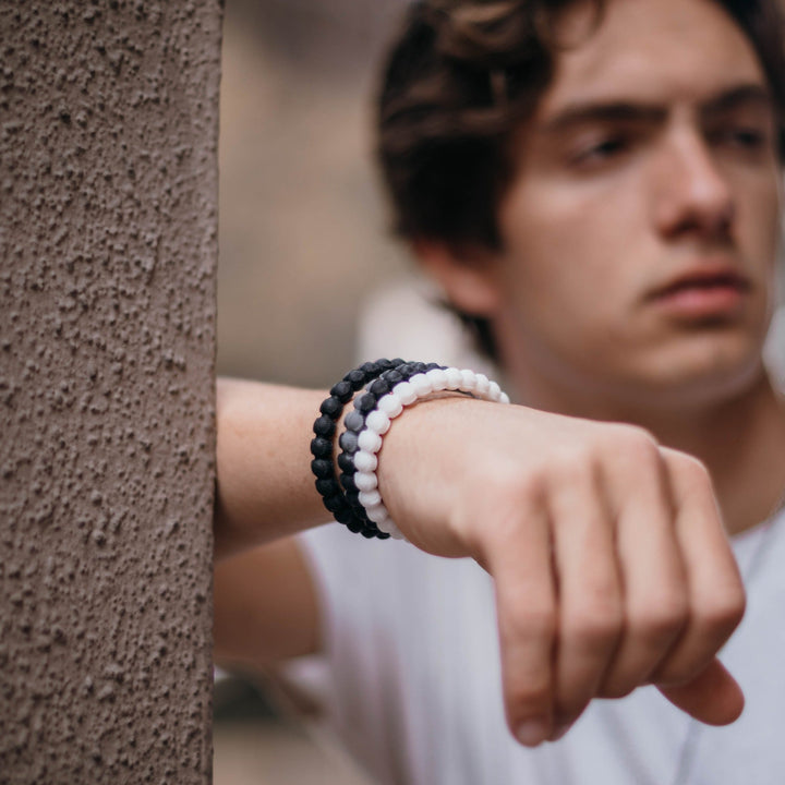 Power Band Baseball Bracelet | White