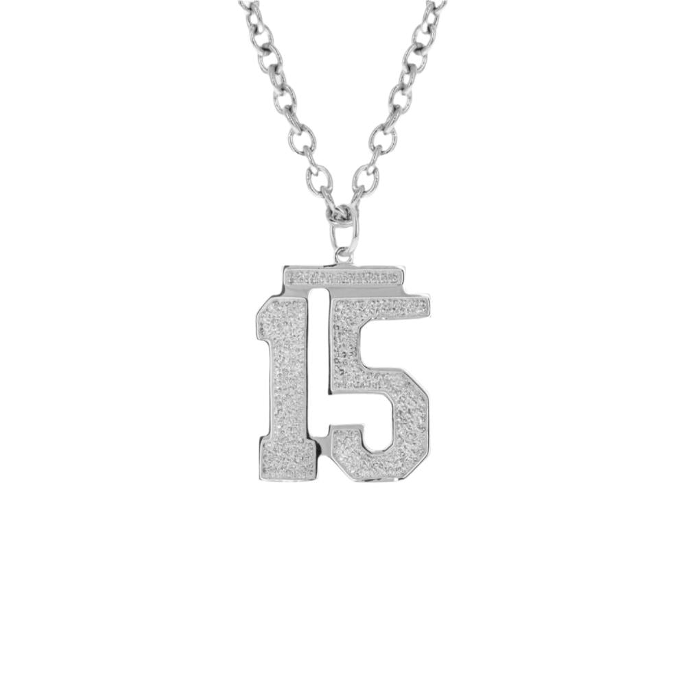 Brushed Custom Number Necklace