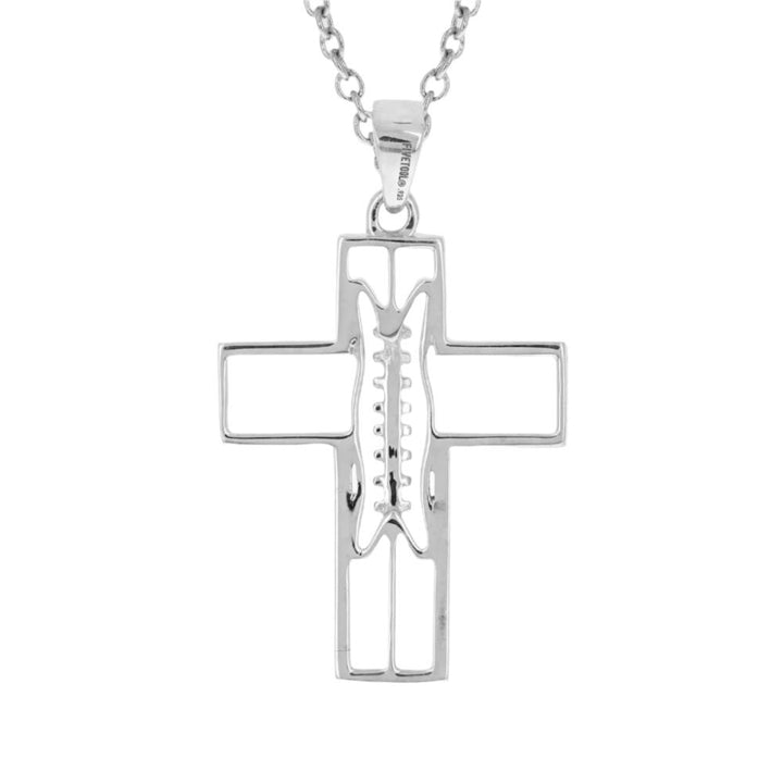 XL Gridiron Football Cross Necklace