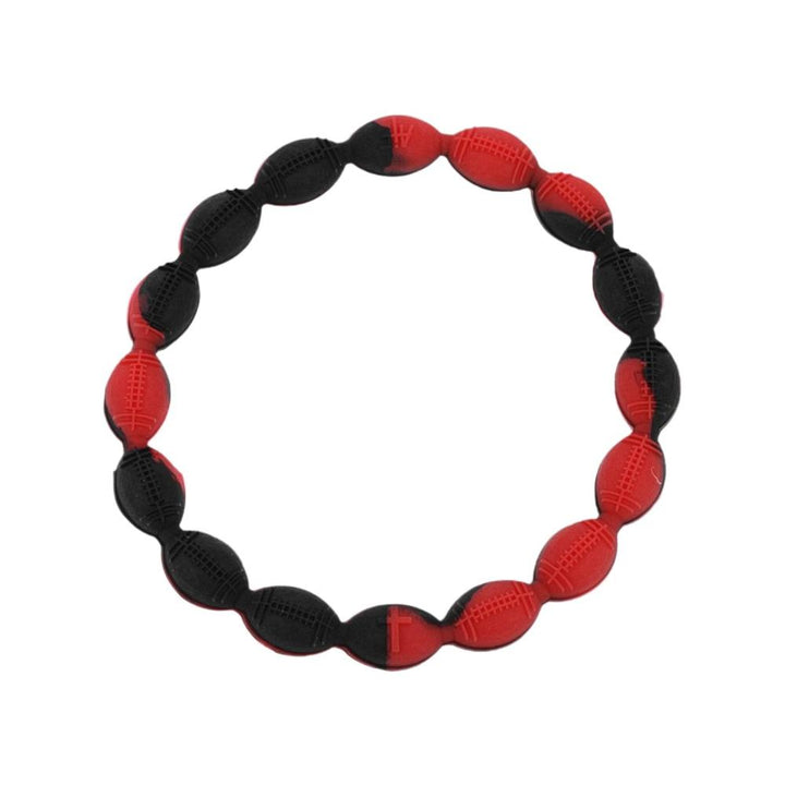 Power Band Football Bracelet | Red & Black