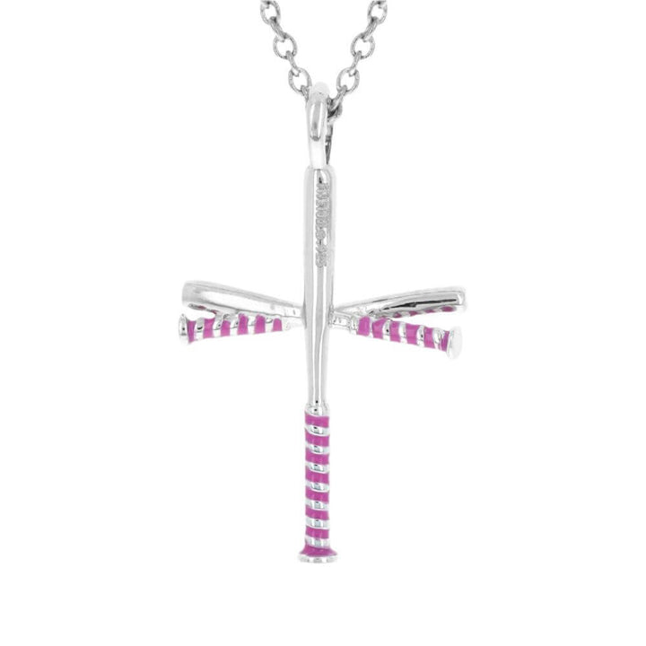 Color Grip Softball Bat Cross Necklace (Youth)
