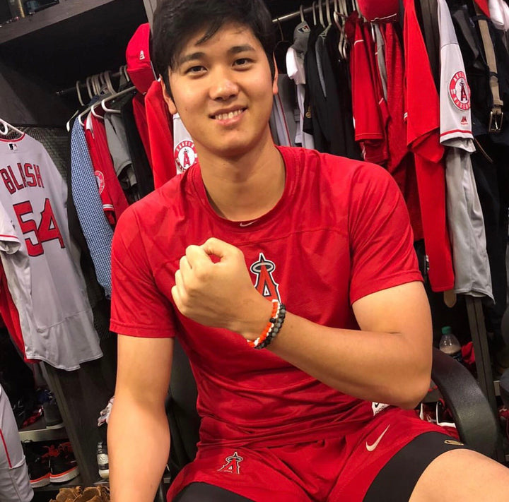 Power Band Baseball Bracelet | Red & Black