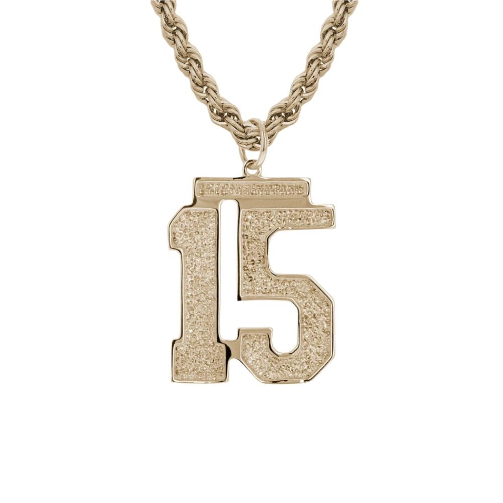 Brushed Custom Number Necklace